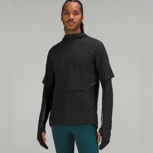 Lululemon Black Performance Jacket Senseknit Composite Running Jacket